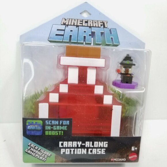 Minecraft Earth Carry Along Potion Case With Figure Set Mojang NEW - Picture 1 of 6